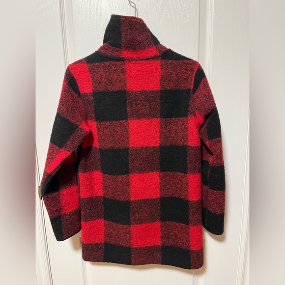 Roots Red and Black Checker Plaid XXL Girls Jacket (or XXS Woman) - Picture 2 of 4